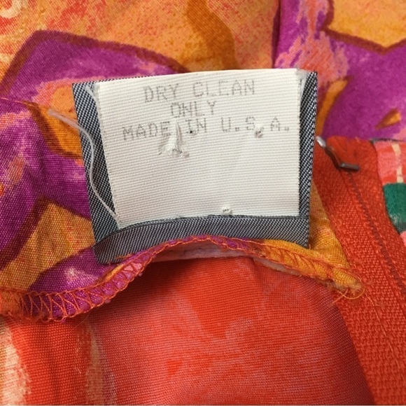 VINTAGE Rabbit Rabbit Rabbit Designs Dress Abstract Print 80s 90s Style Size 6 - Picture 11 of 12